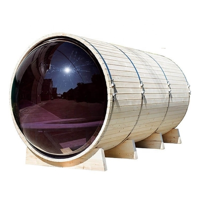 Vapore asciutto rosso di Cedar Barrel Sauna Outdoor Sauna intorno a sauna all'aperto