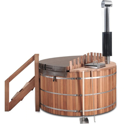 Sauna bruciante di legno all'aperto Kit Hot Tub Wet Steam del barilotto