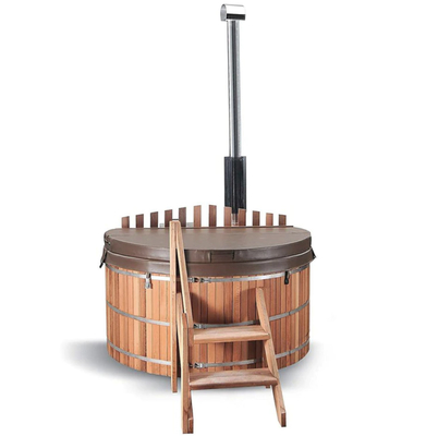 Sauna bruciante di legno all'aperto Kit Hot Tub Wet Steam del barilotto