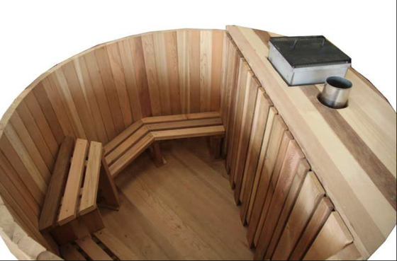 Sauna bruciante di legno all'aperto Kit Hot Tub Wet Steam del barilotto