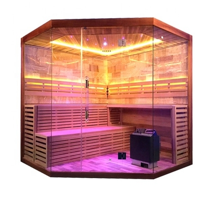 Cicuta canadese pura/Cedar Corner Sauna Steam Room rosso 6KW 220V con la stanza del salgemma