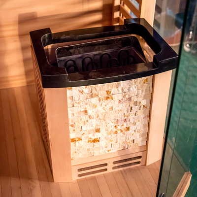 Sauna moderna di legno solida della cicuta di sauna di essiccatoio a vapore del pannello di controllo tradizionale all'aperto del computer