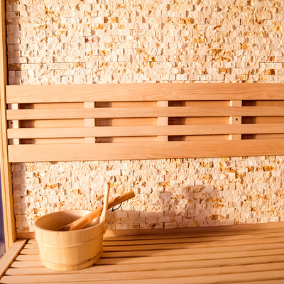 Sauna moderna di legno solida della cicuta di sauna di essiccatoio a vapore del pannello di controllo tradizionale all'aperto del computer