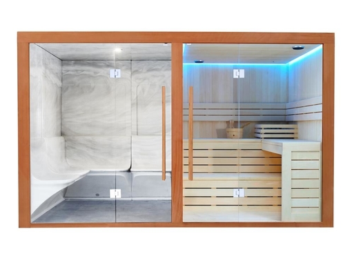 Grande persona Cedar Sauna della famiglia 4 della Camera di combinazione di sauna di essiccatoio a vapore del CE di dimensione