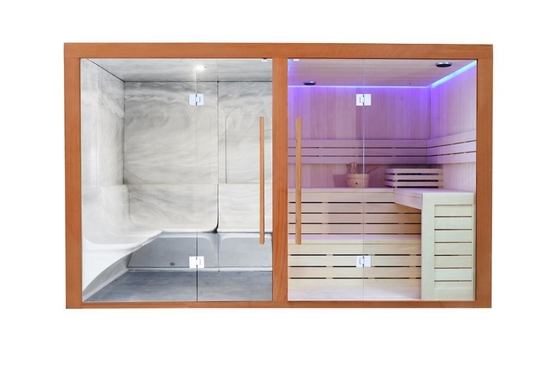 Grande persona Cedar Sauna della famiglia 4 della Camera di combinazione di sauna di essiccatoio a vapore del CE di dimensione