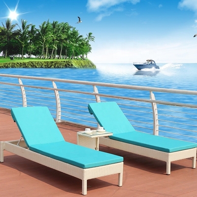 Piscina di vimini di Chaise Lounge Chair For Beach del rattan del letto della chaise-lounge di Sun di svago all'aperto