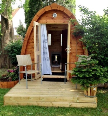 Camera infrarossa rossa di sauna di Cedar Wooden Gazebo Sauna Outdoor
