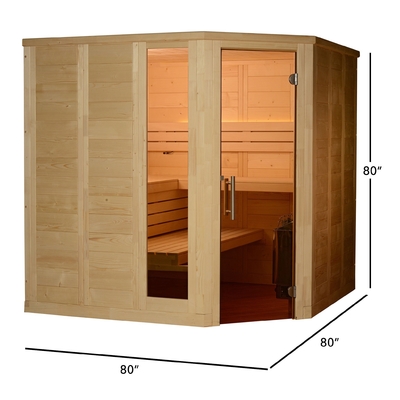 cerniere attillate nordiche solide dell'interno del vapore 8kw della stanza tradizionale ss di sauna