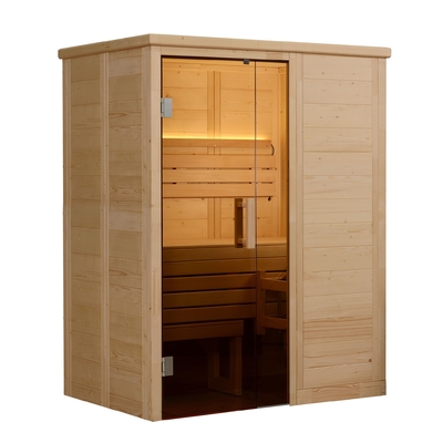 Vapore attillato nordico solido 6kw di sauna dell'interno di legno di 2 persone