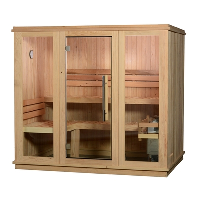 cedro rosso di legno dell'interno ETL di sauna tradizionale asciutta del vapore 220V