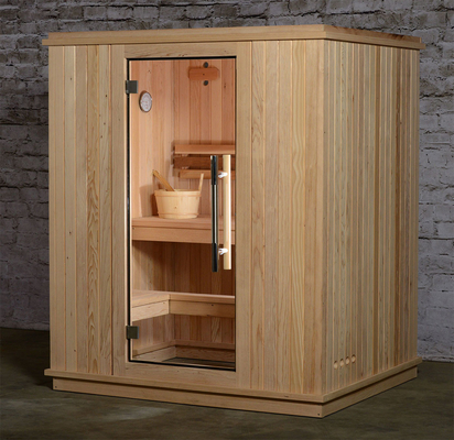 Scatola prefabbricata di sauna di 2-3 persone del vapore di sauna della stanza del cedro rosso di legno tradizionale dell'interno del canadese
