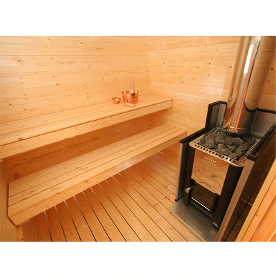 Cabina di legno attillata nordica tradizionale di sauna del vapore della persona 4-6 all'aperto