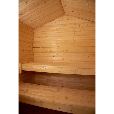Cabina di legno attillata nordica tradizionale di sauna del vapore della persona 4-6 all'aperto