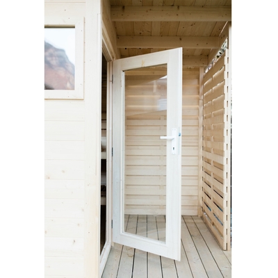 Cabina infrarossa lontana di legno attillata nordica di sauna di 6 persone all'aperto
