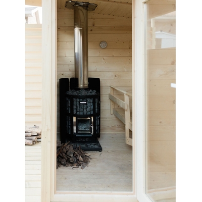 Cabina infrarossa lontana di legno attillata nordica di sauna di 6 persone all'aperto